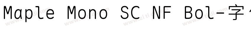 Maple Mono SC NF Bol字体转换